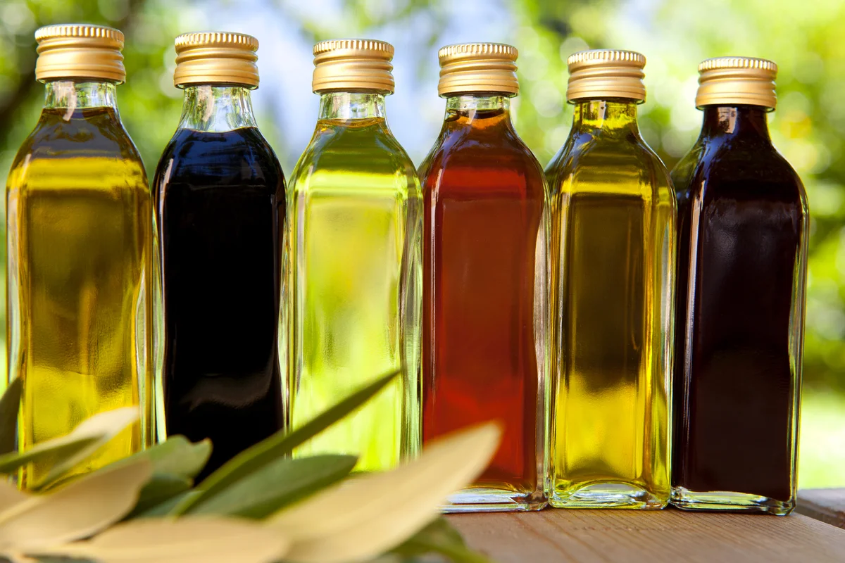 Different oils and vinegars