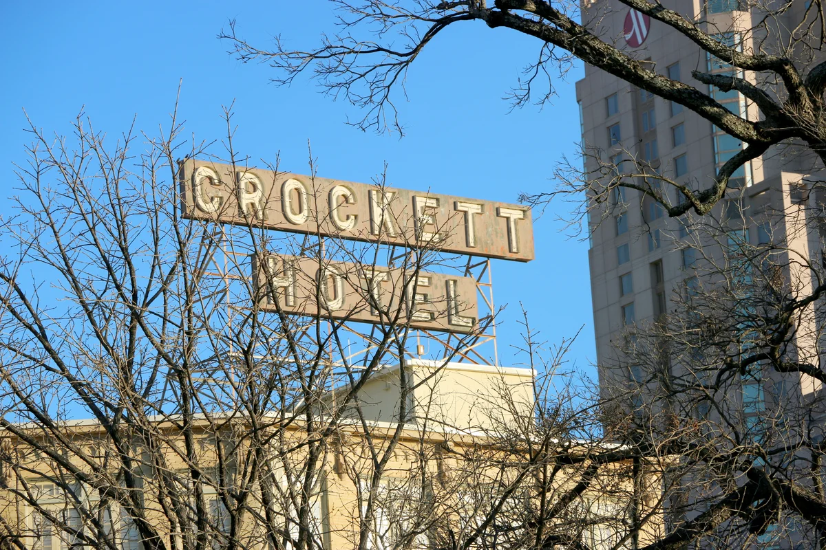 Crockett Hotel Sign, San Antonio