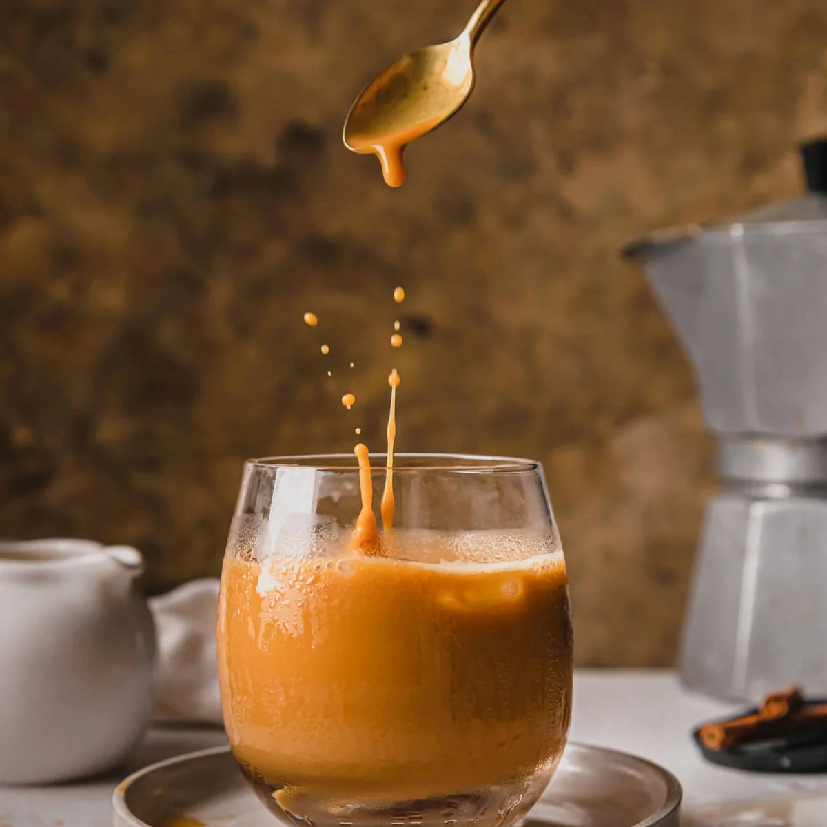 Iced coffee with milk