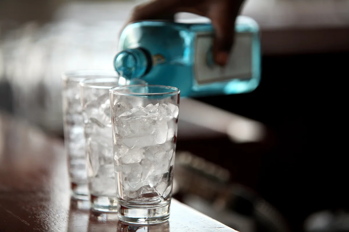 Gin on the rocks