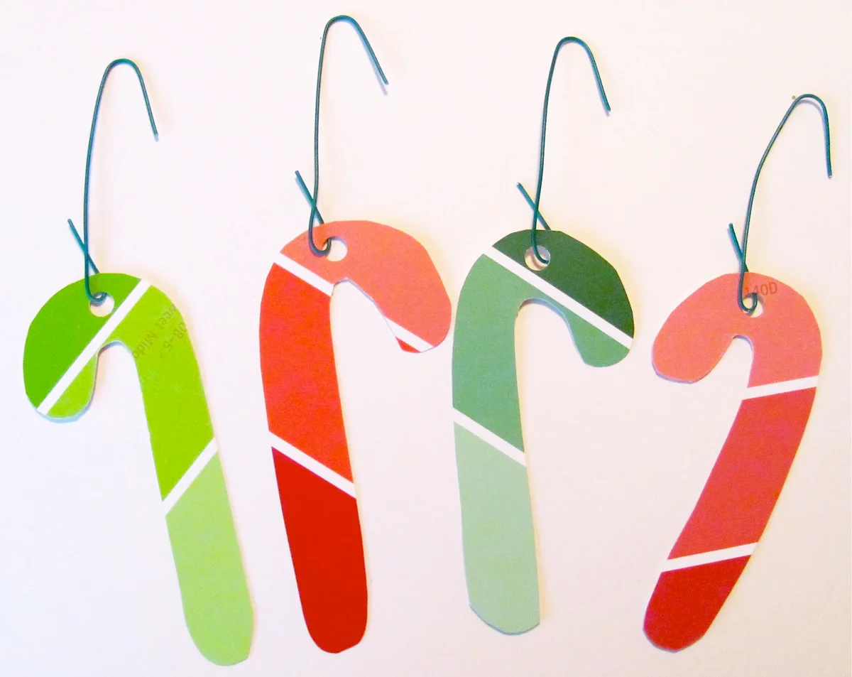 Paint Chip Candy Cane Garland