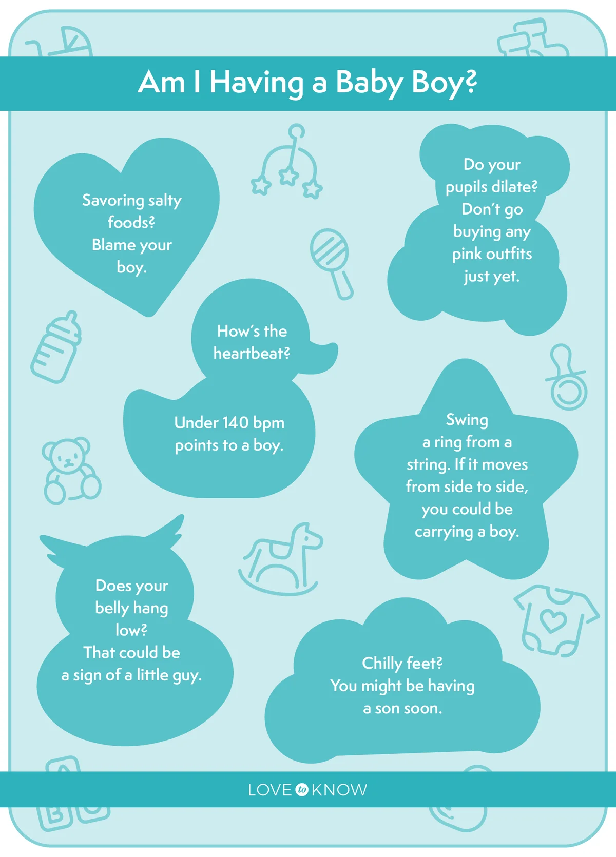 Signs of baby boy infographic