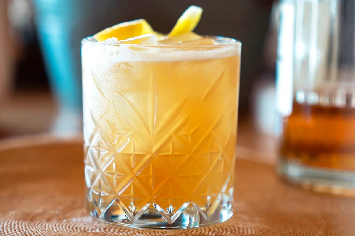 Pumpkin sour cocktail