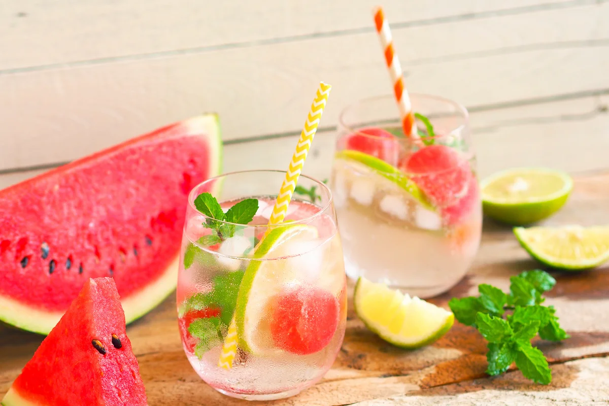 Fruit Salad Martini On Table
