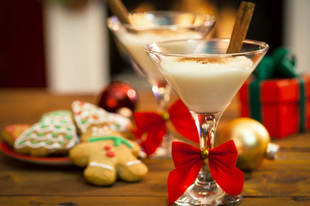 Eggnog Martini at Christmas Time