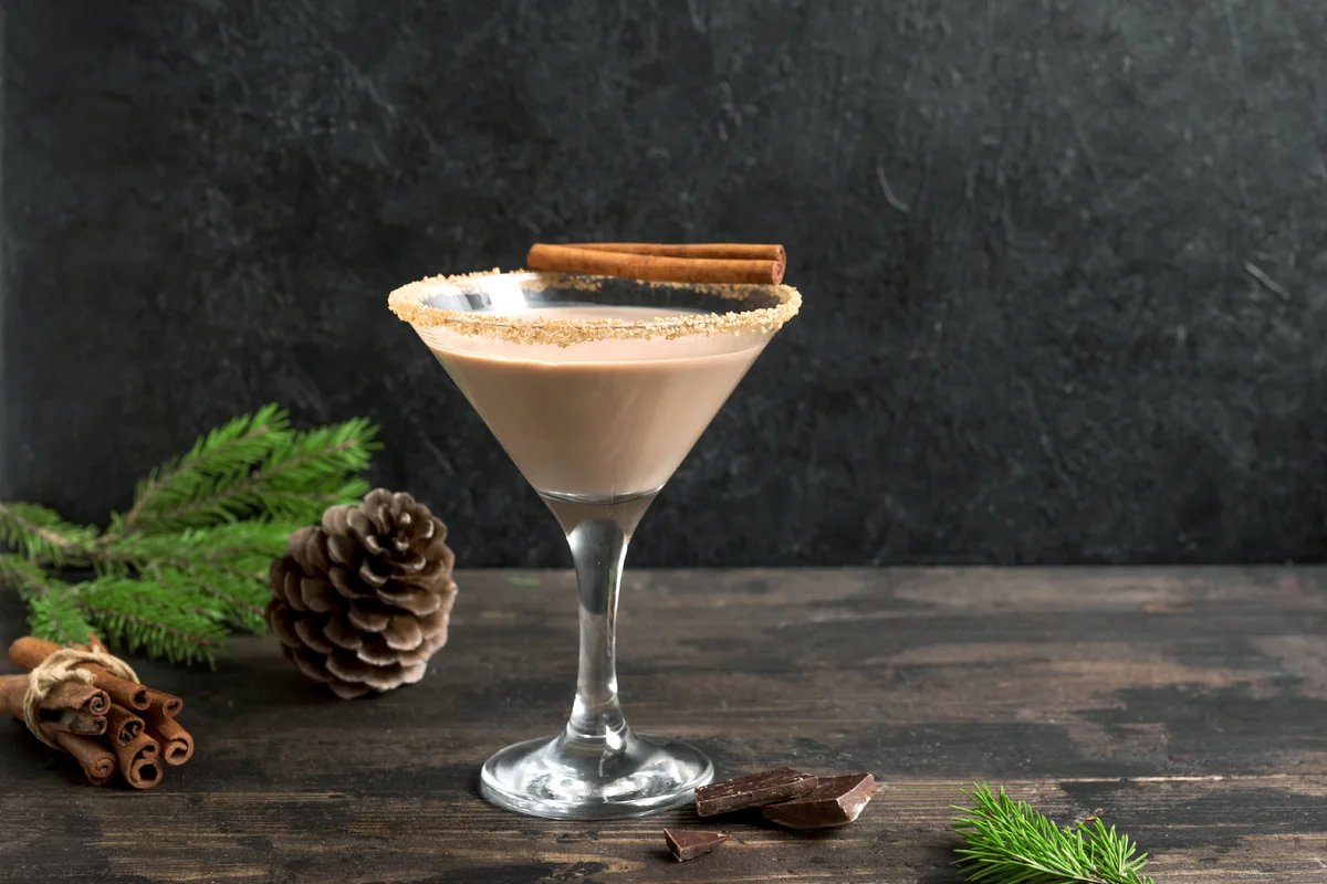 Chocolate Martini Cocktail in glass
