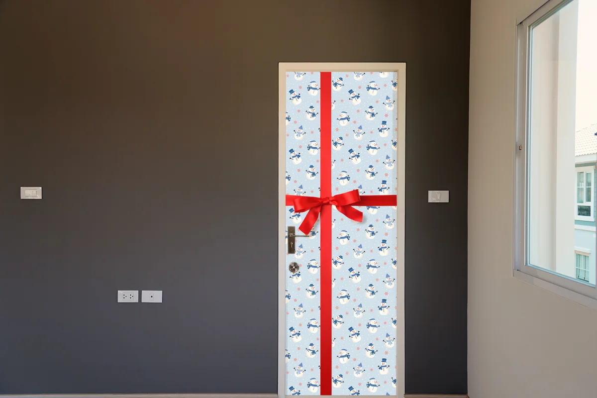 Snowman door for dorm room
