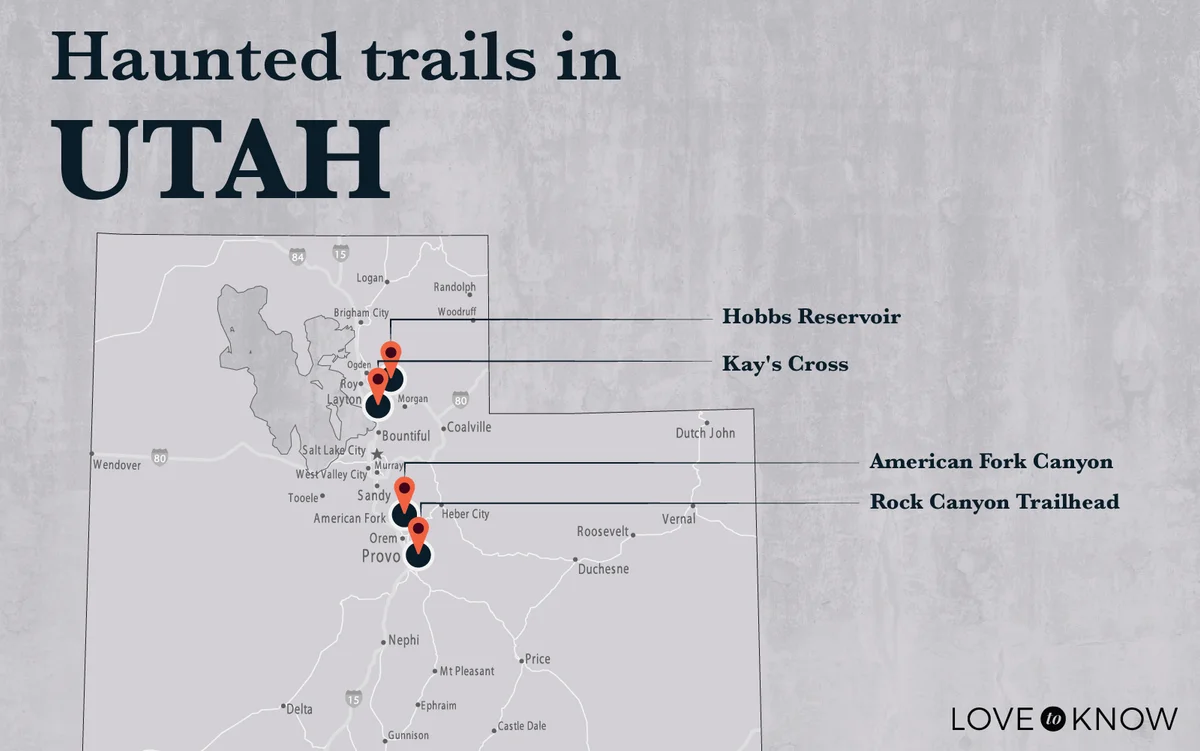 Map of Haunted Trails in Utah