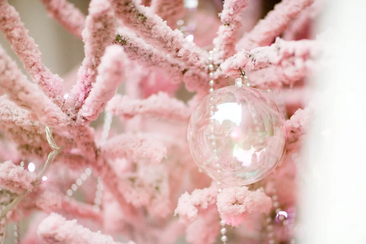 Pink christmas tree