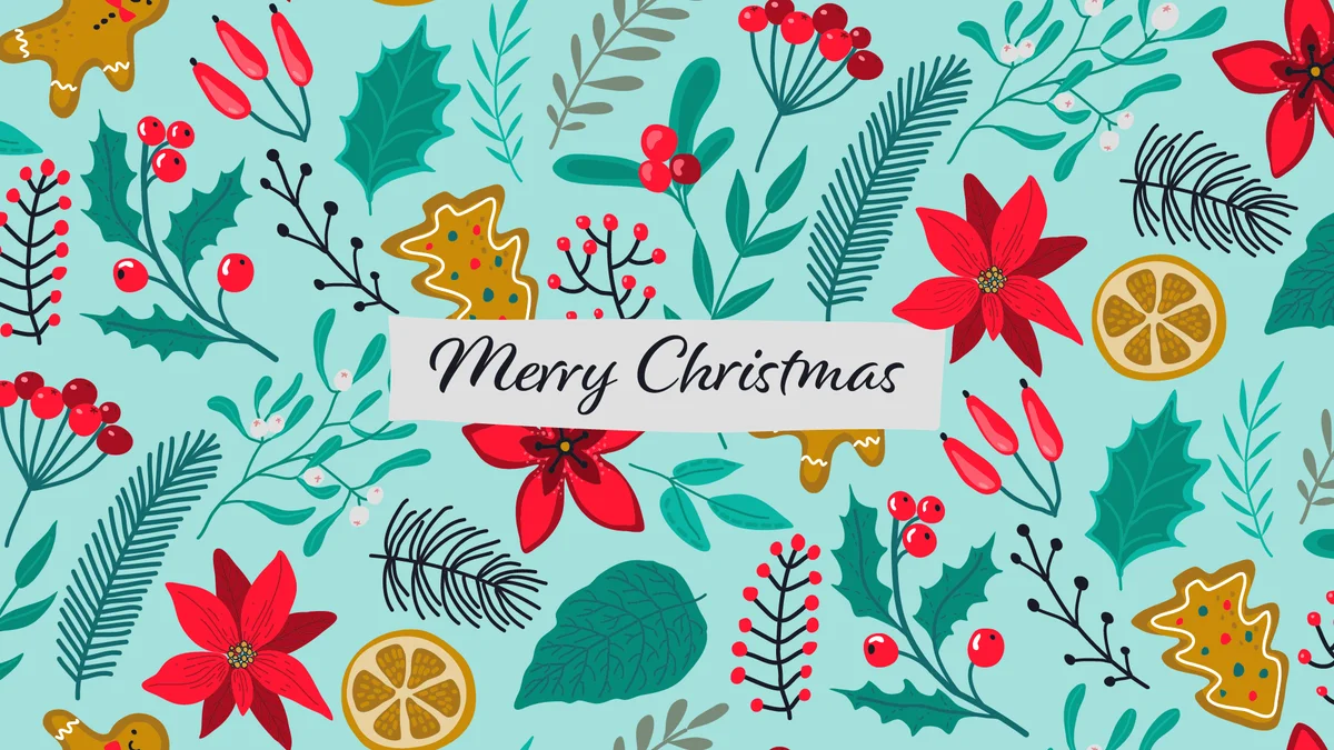 Illustrated Christmas Wallpaper - desktop