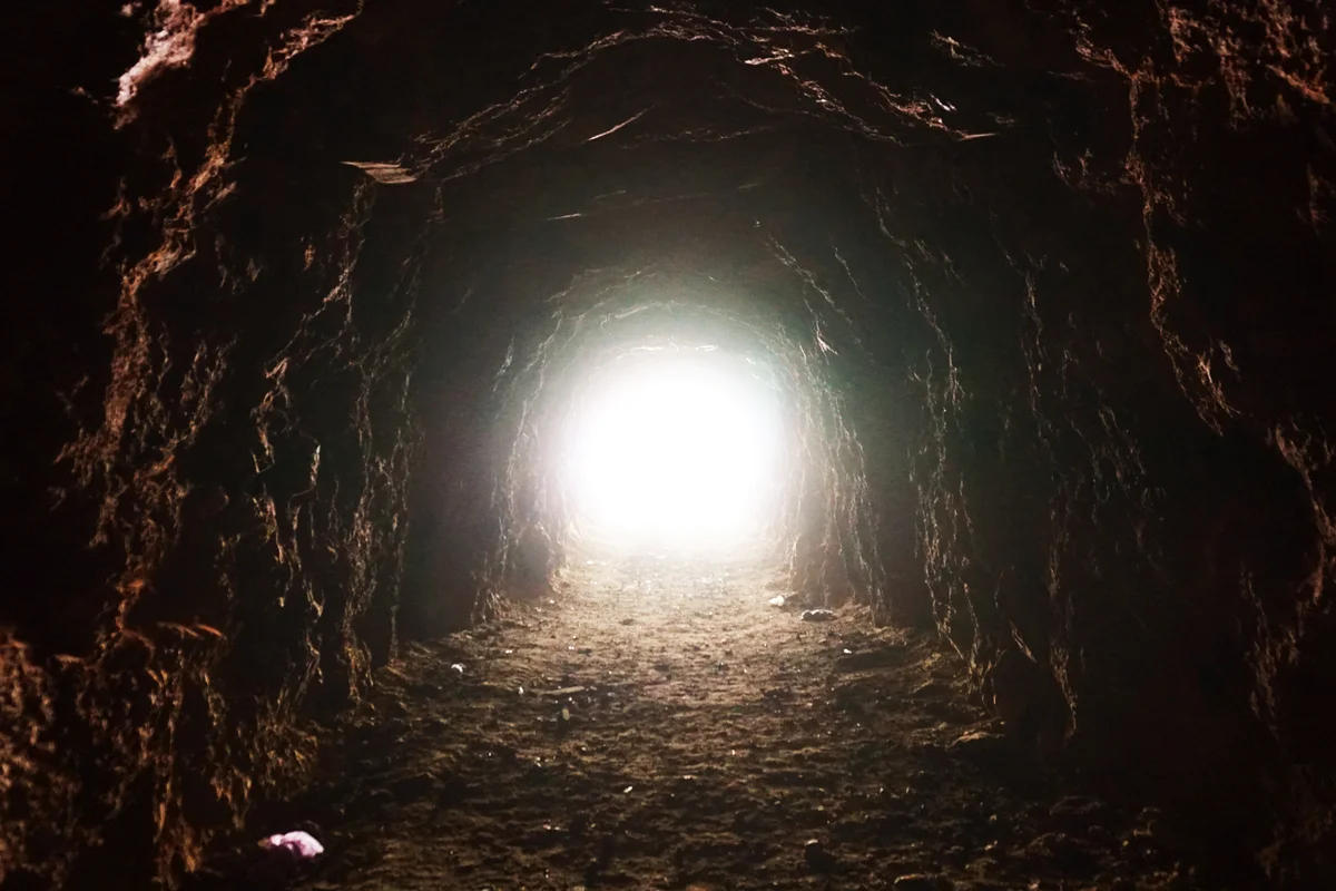 Light at the end of a long cave