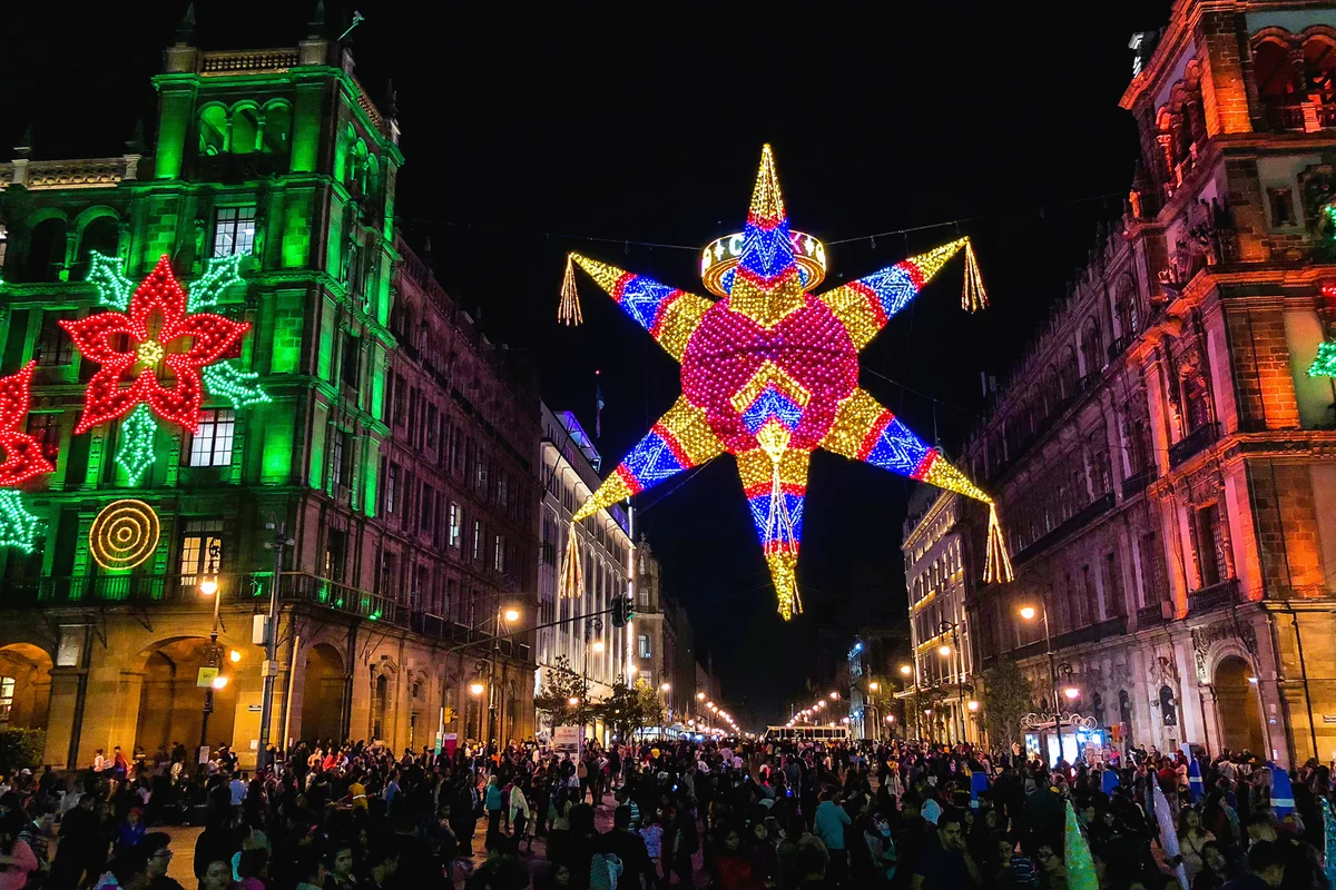 Mexico City Christmas Street Decorations