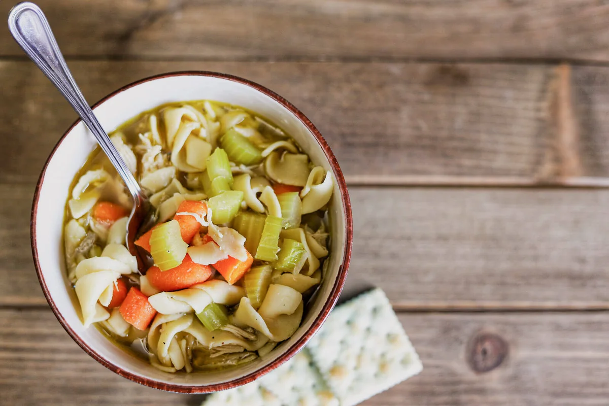 Homemade Organic Chicken Noodle Soup