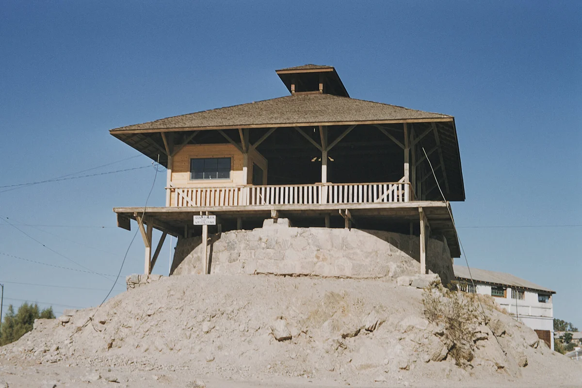 The gun tower and water tank at Yuma Territorial Prison in Yuma, Arizona, USA | Getty Editorial Use