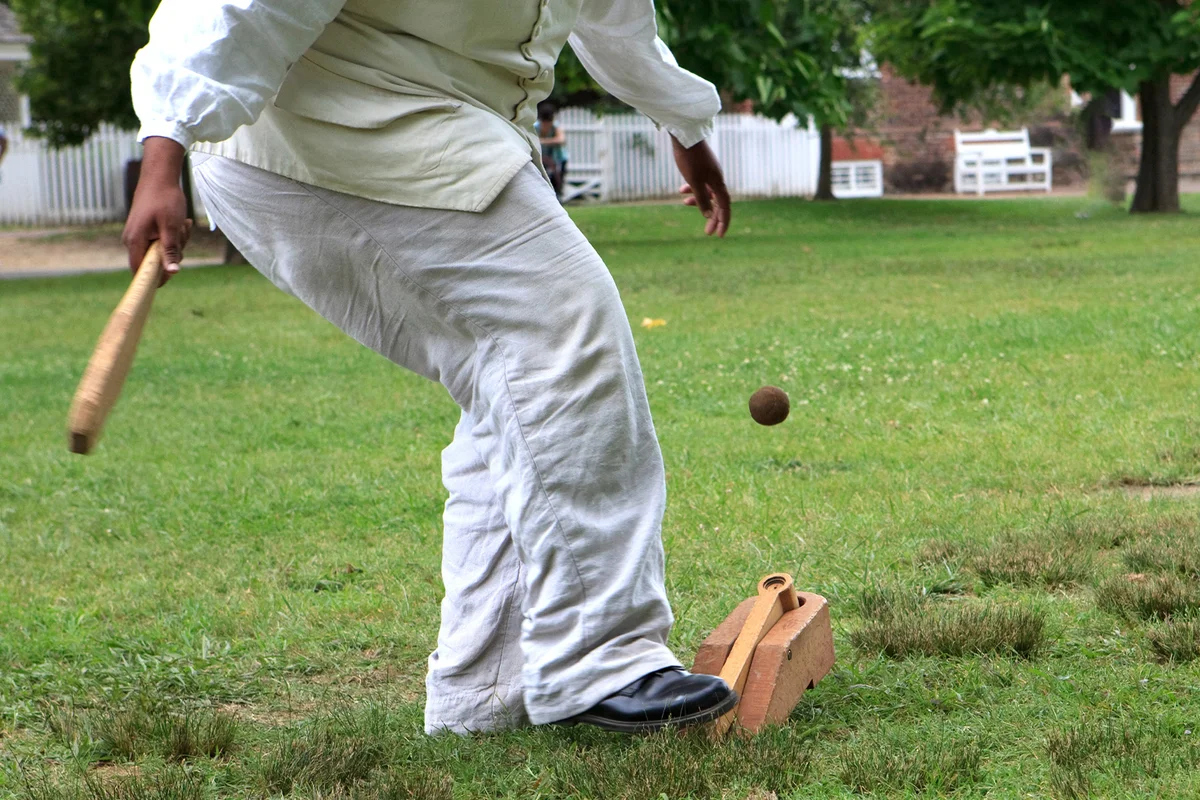 Colonial bat and ball game