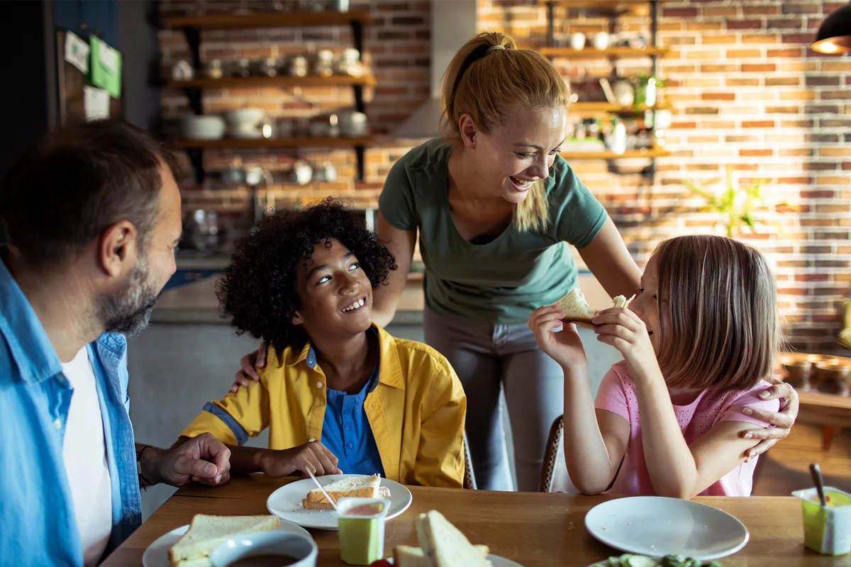 Family having Breakfast