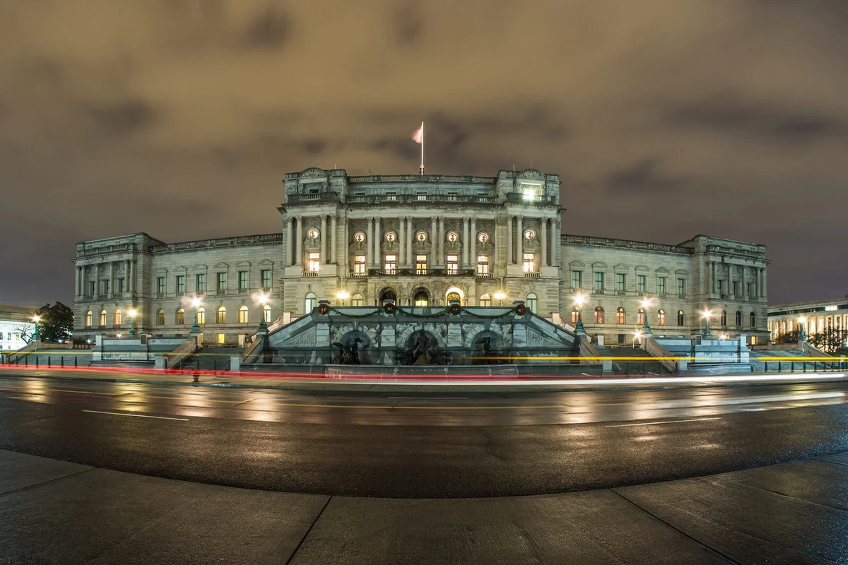 Library of Congress Cloudy Night View