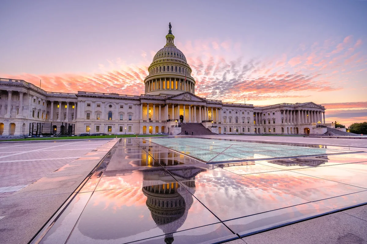 Pink and purple over the Capitol