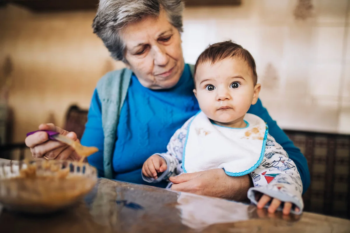 randmother with her grandson