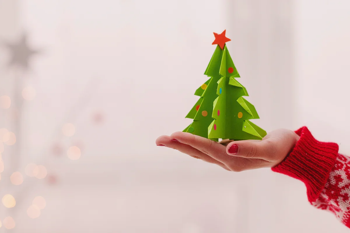 Christmas origami tree