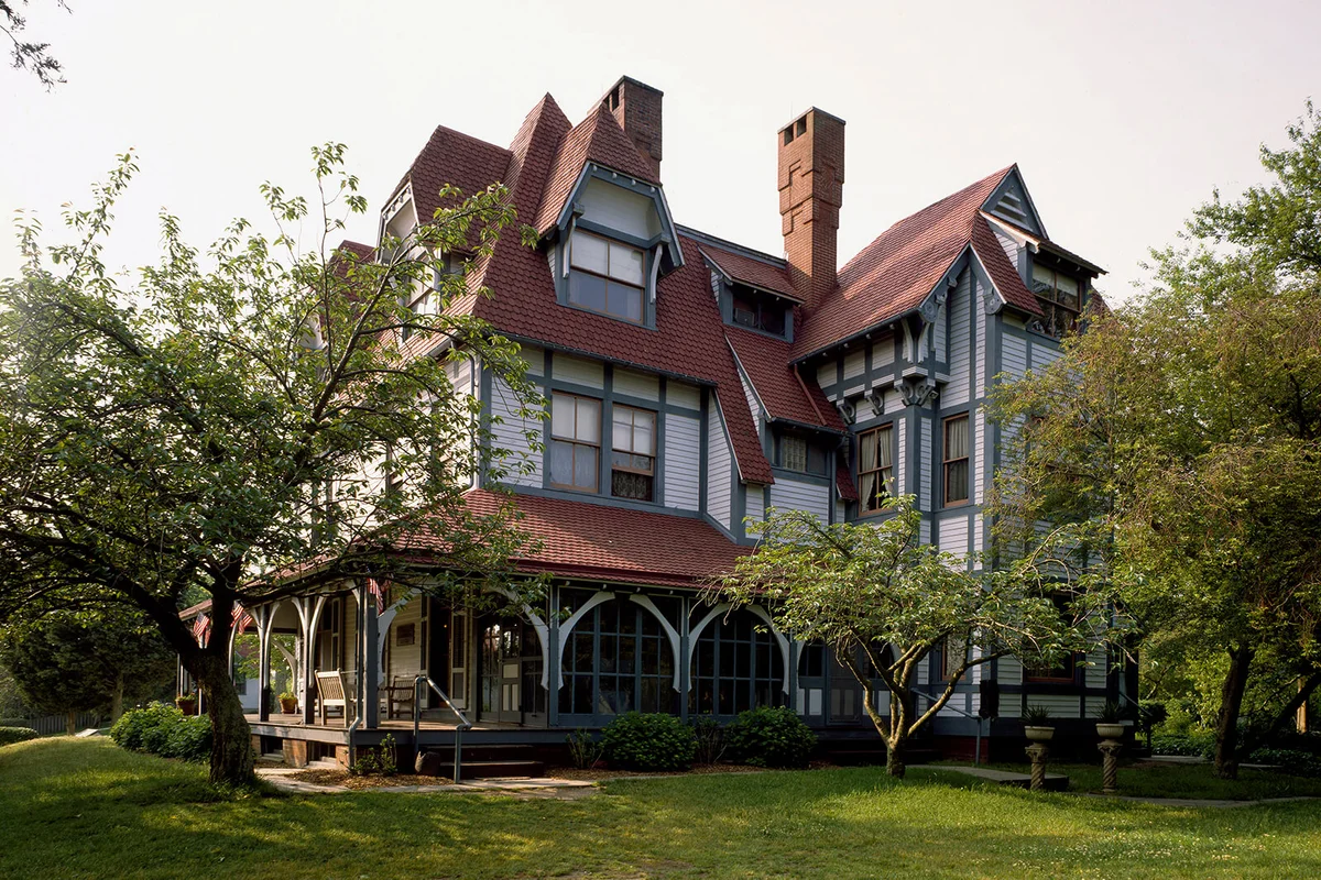 Emlen Physick House, designed in the Stick Style by architect Frank Furness, Cape May, New Jersey | Getty Editorial Use
