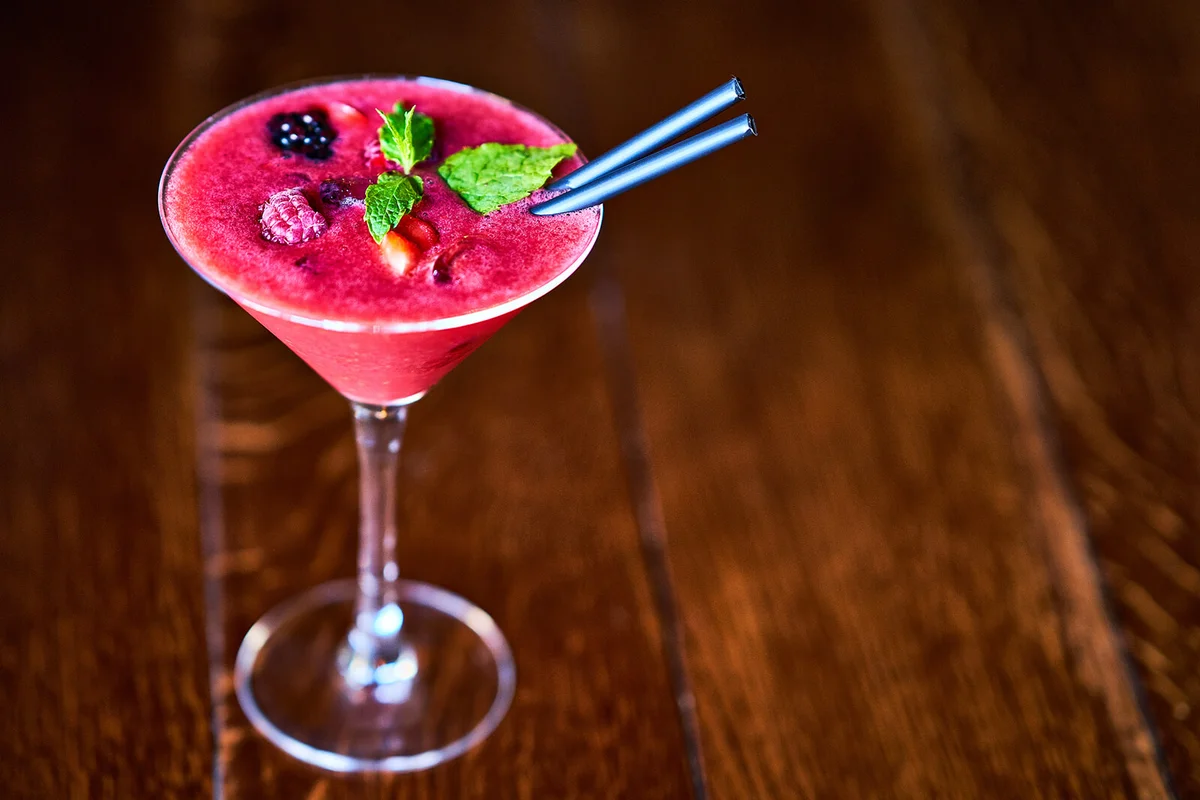 Cocktail on the bar counter