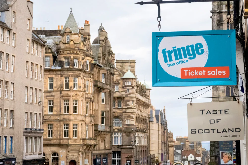 The Edinburgh Fringe shop and ticket office on Edinburgh's Royal Mile