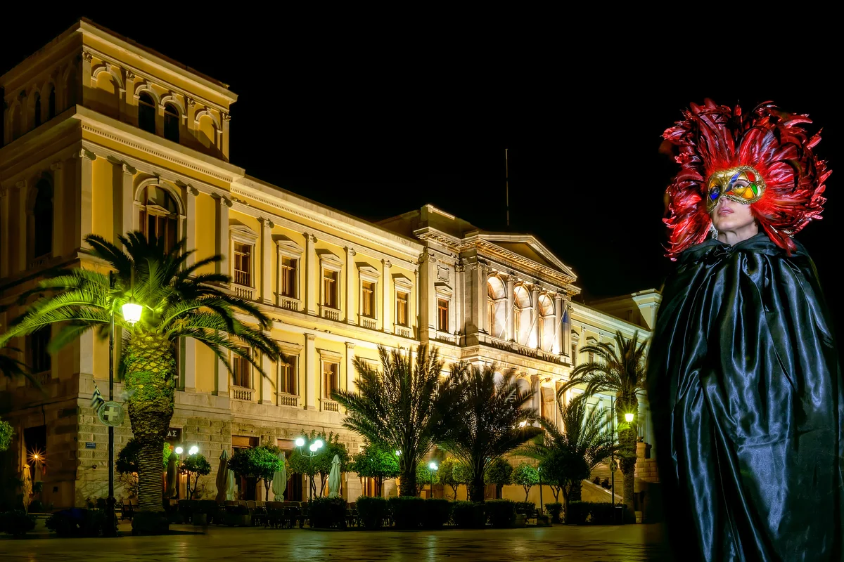 Carnival in Syros island, Cyclades, Greece