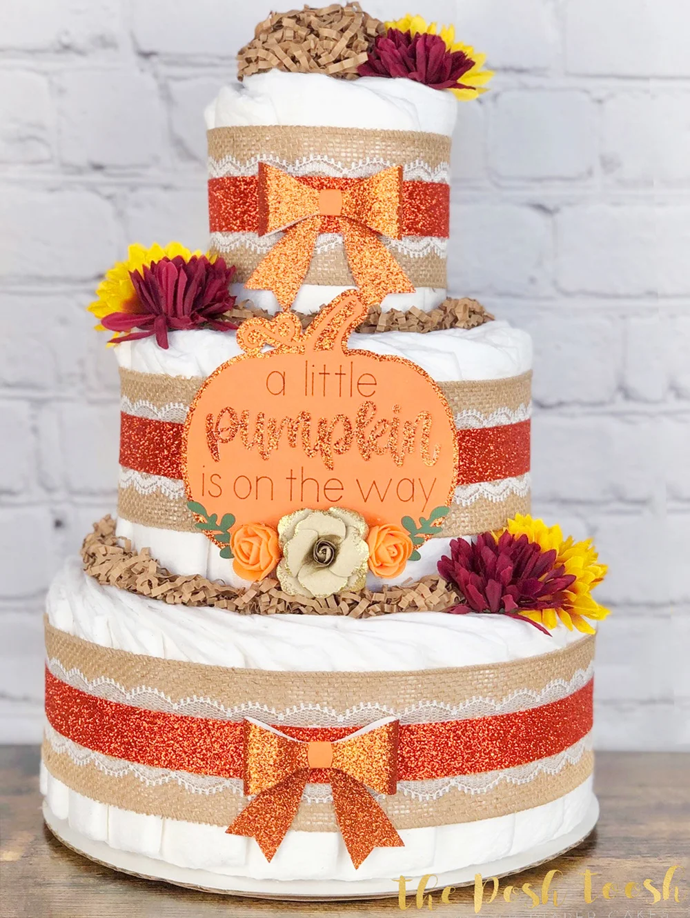 Fall Pumpkin Diaper Cake