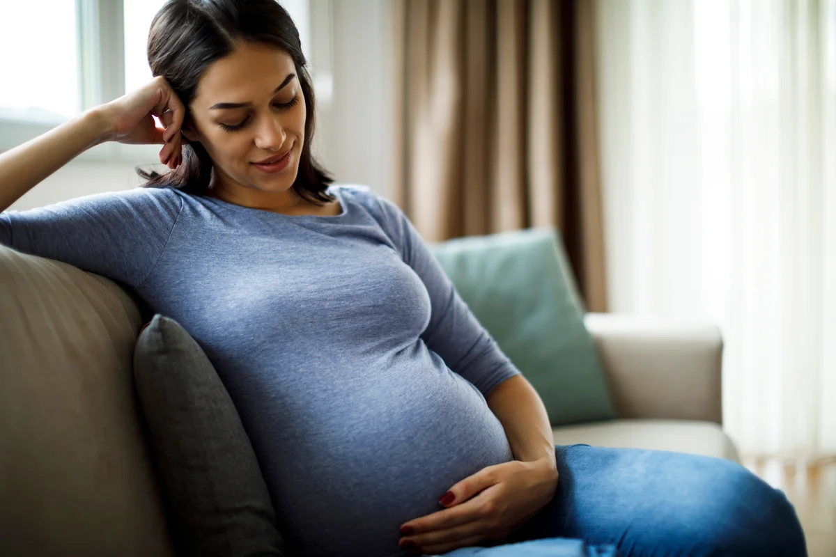 Happy pregnant woman