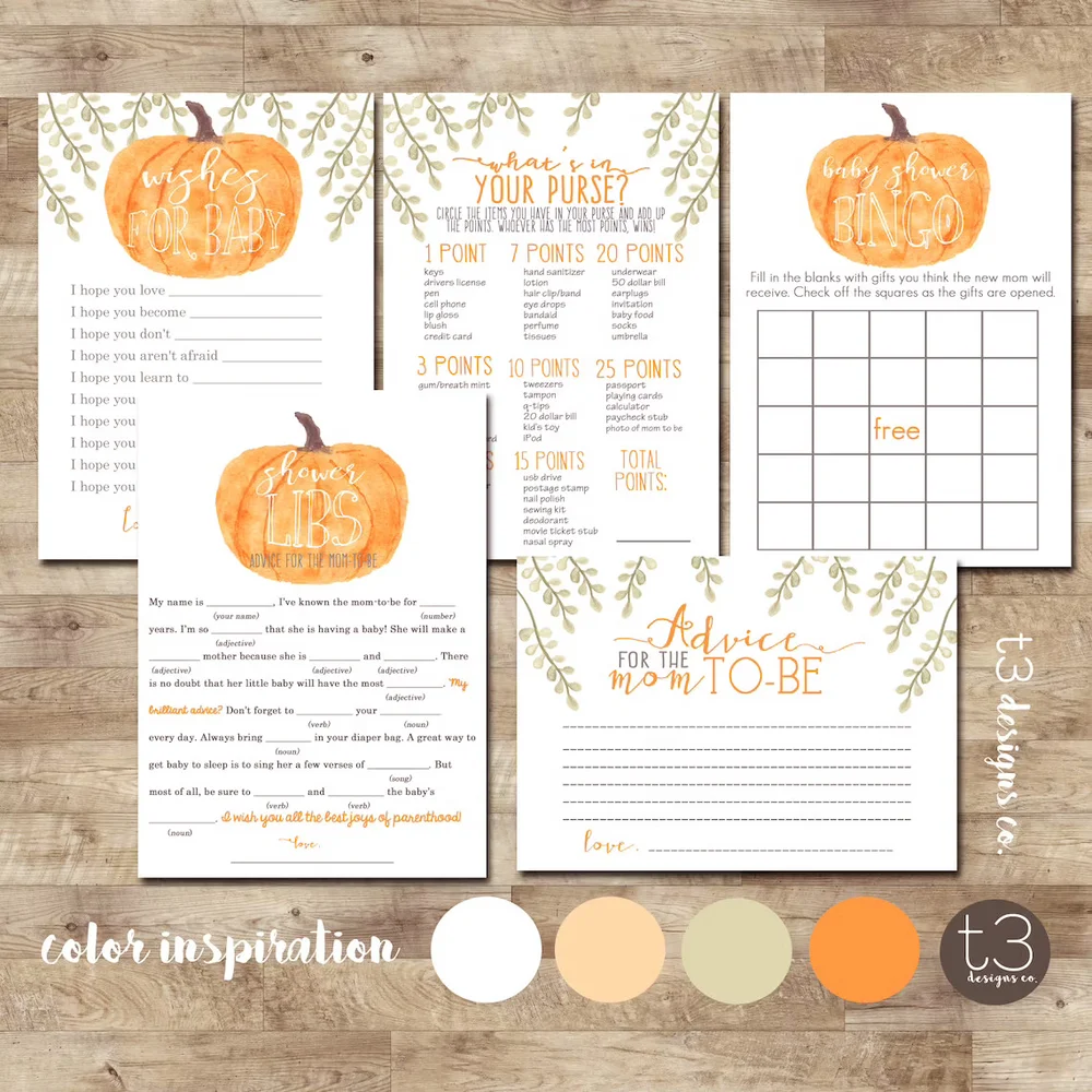 Pumpkin Baby Shower Games