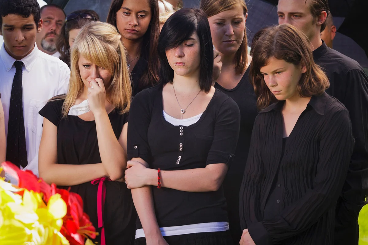 informal funeral attire black dress