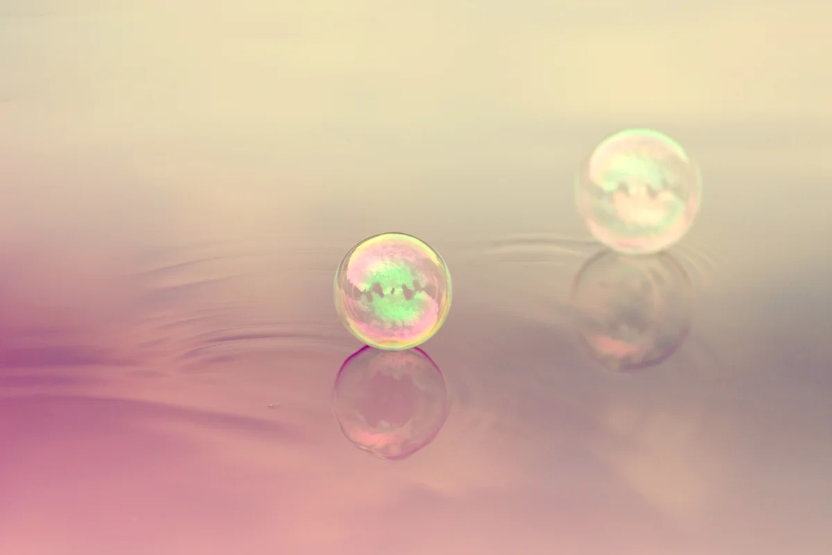 Small orbs on water surface