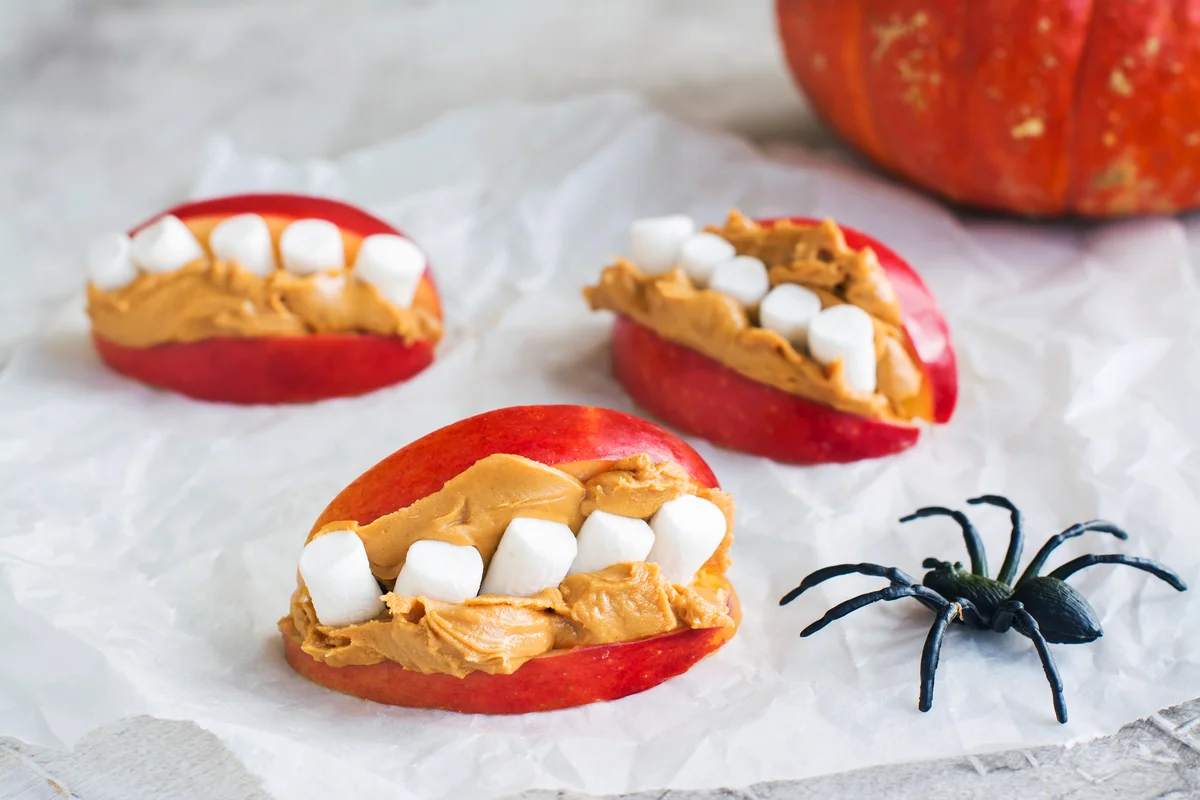 Funny edible monster's mouth for Halloween