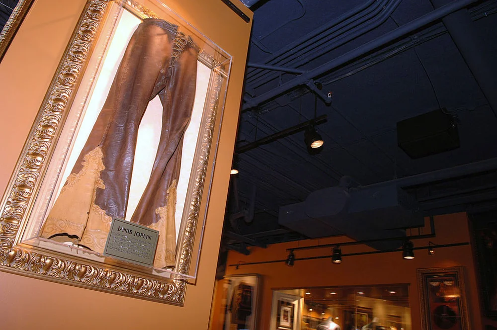 Janis Joplin memorabilia during Hard Rock Cafe Opens in Times Square with Worlds