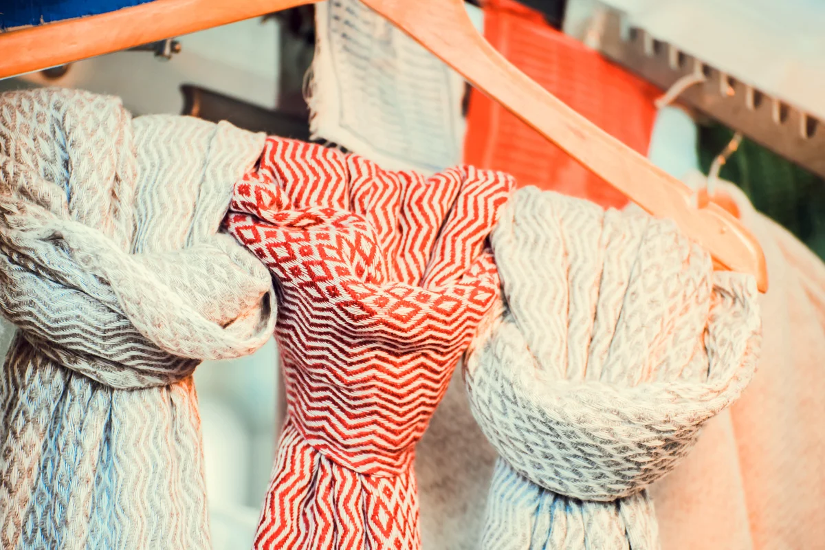 Scarf on hangers