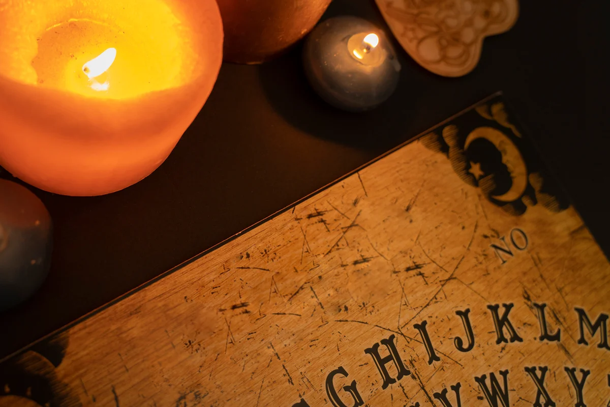 Ouija Board On Dark Background