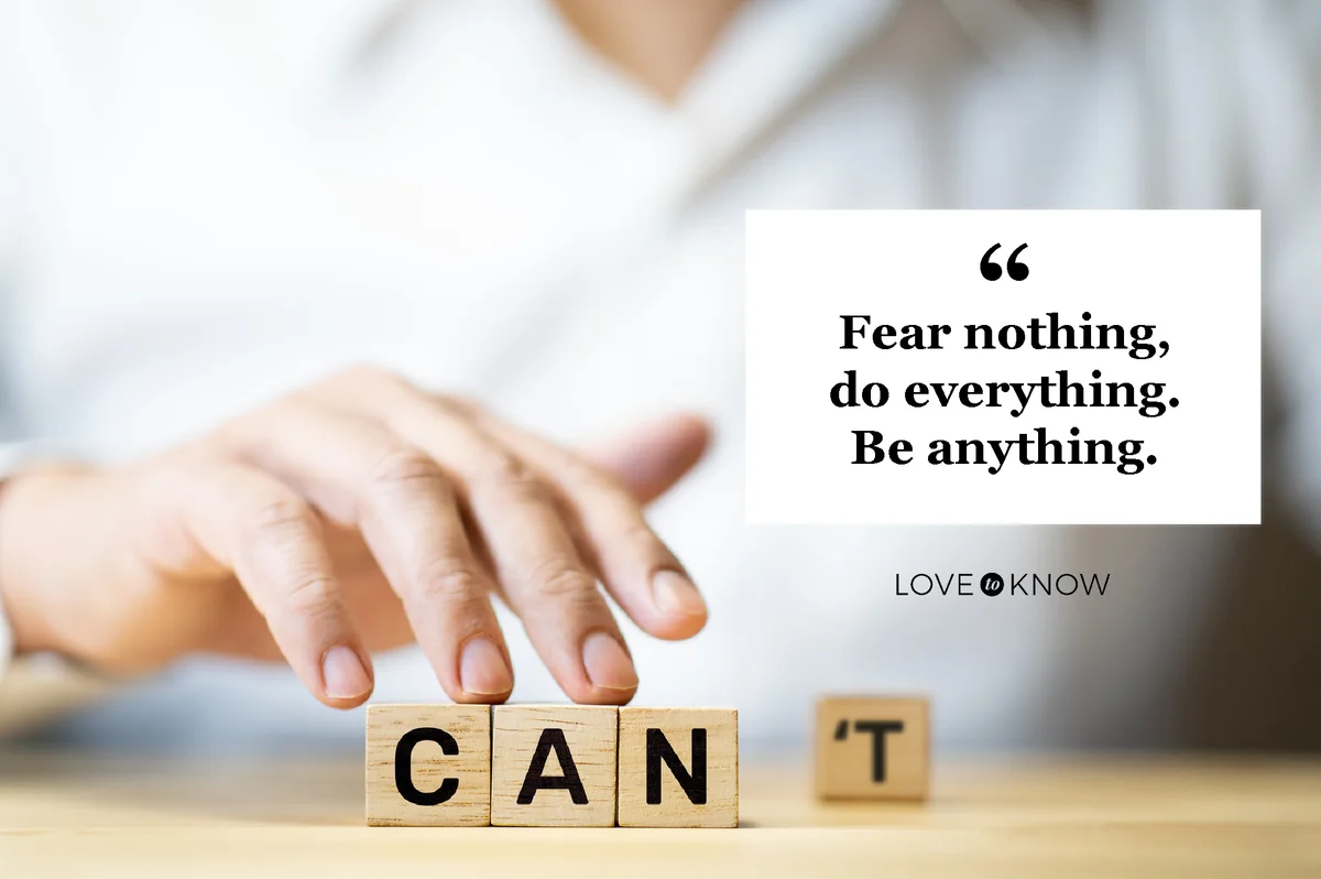Self development concepts with text can or can't