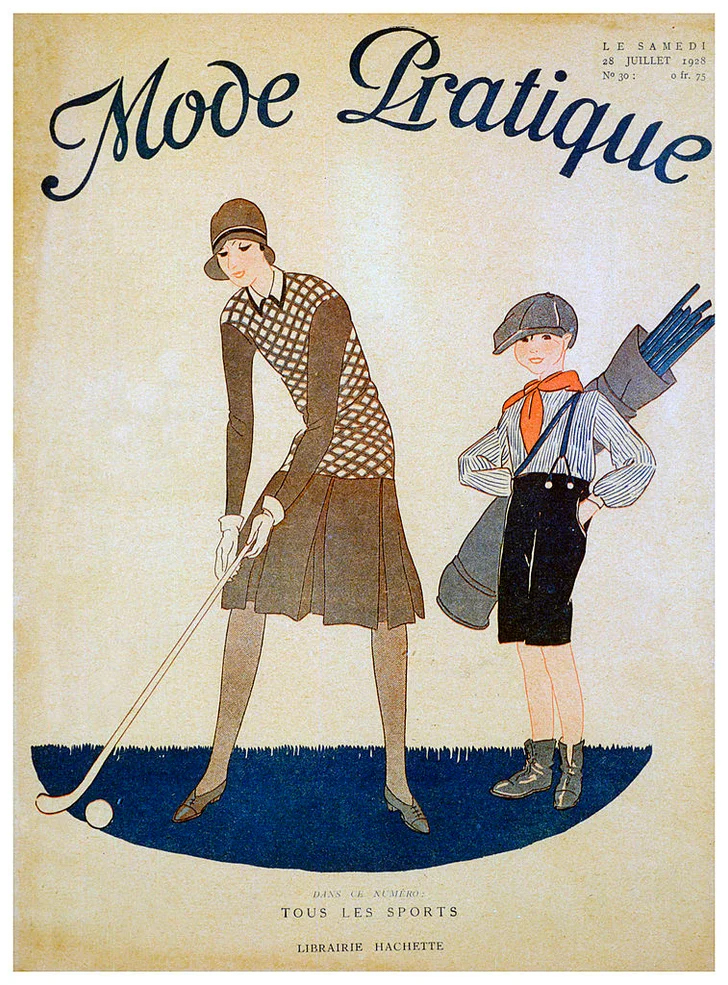 Mode Pratique, magazine cover, French, 28 July, 1928.