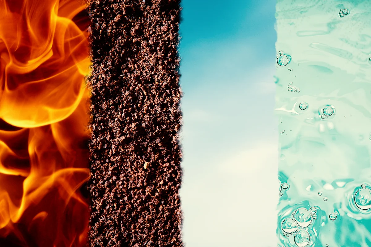 Fire, earth, air and water
