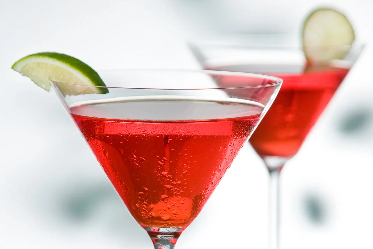 Cocktail In Martini Glasses
