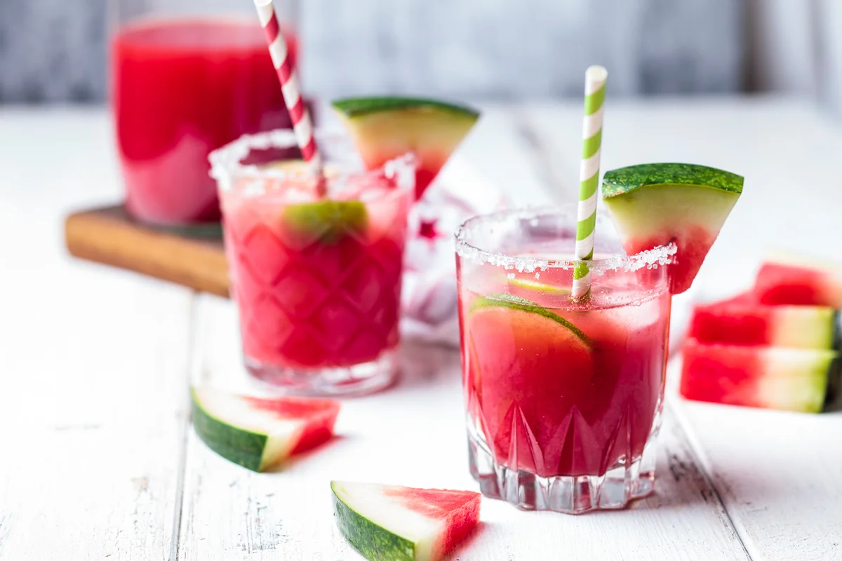 Glasses of Melon Margarita