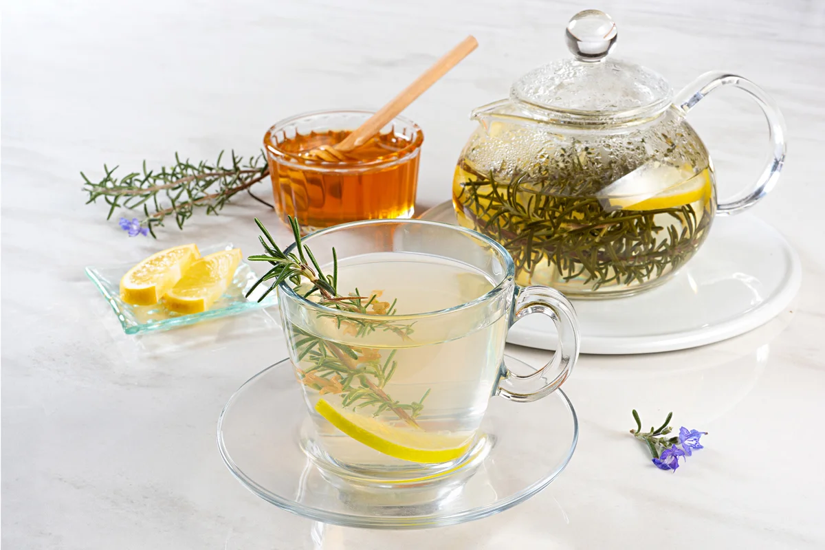 Rosemary Toddy honey and teapot