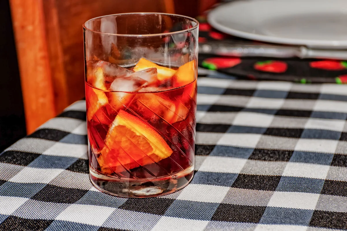 A cocktail on the table