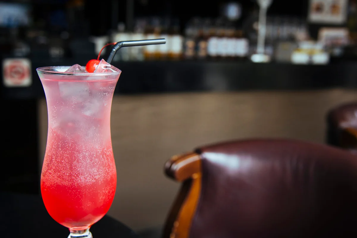 Shirley Temple cocktail with a cherry on top