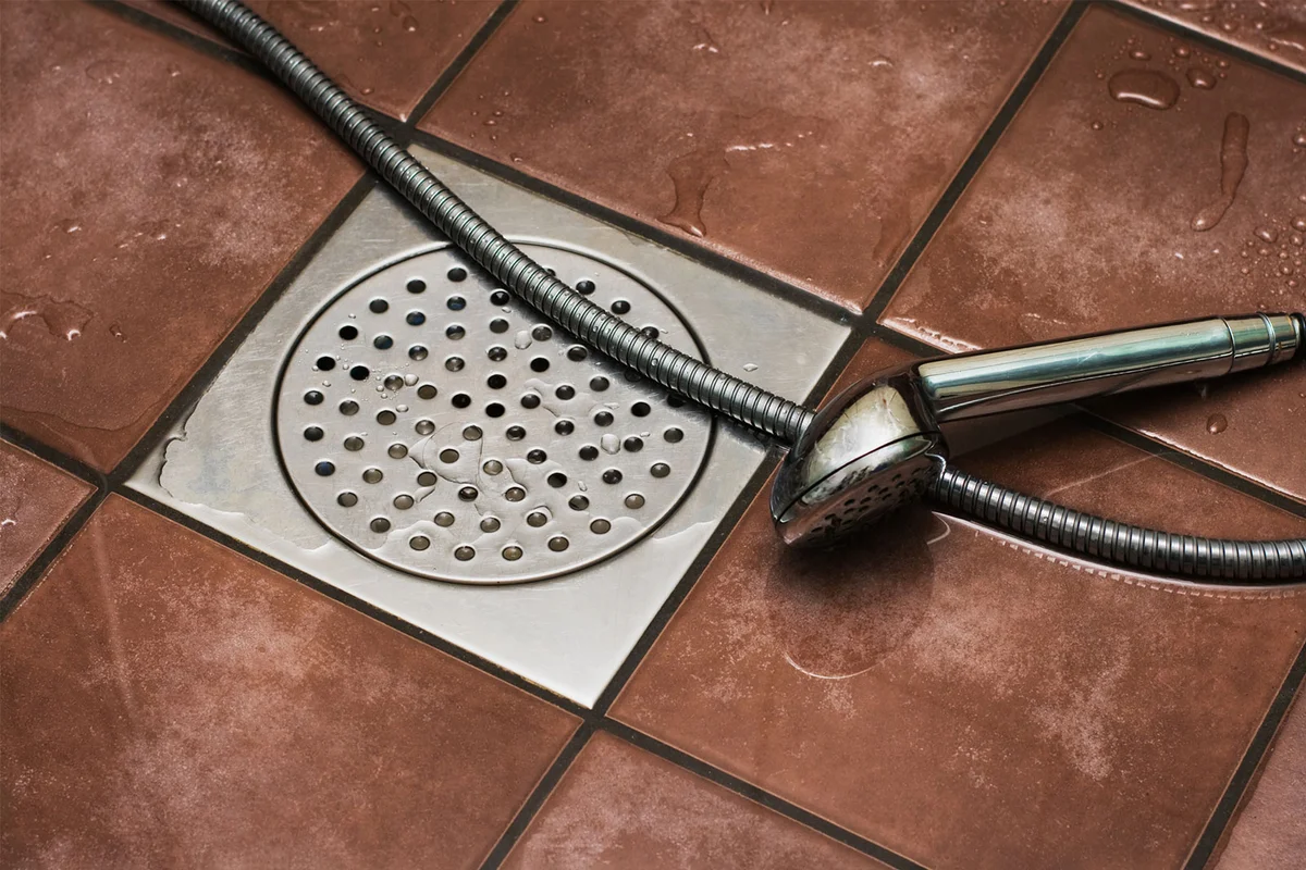 shower floor with tile