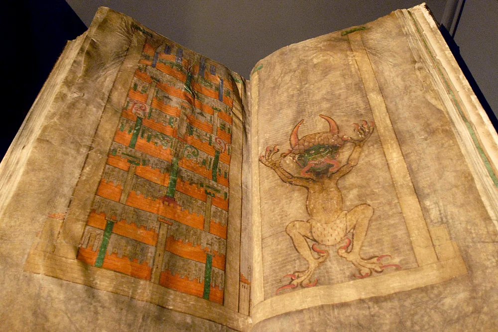 Drawing from Codex Gigas (the Devil's Bible)