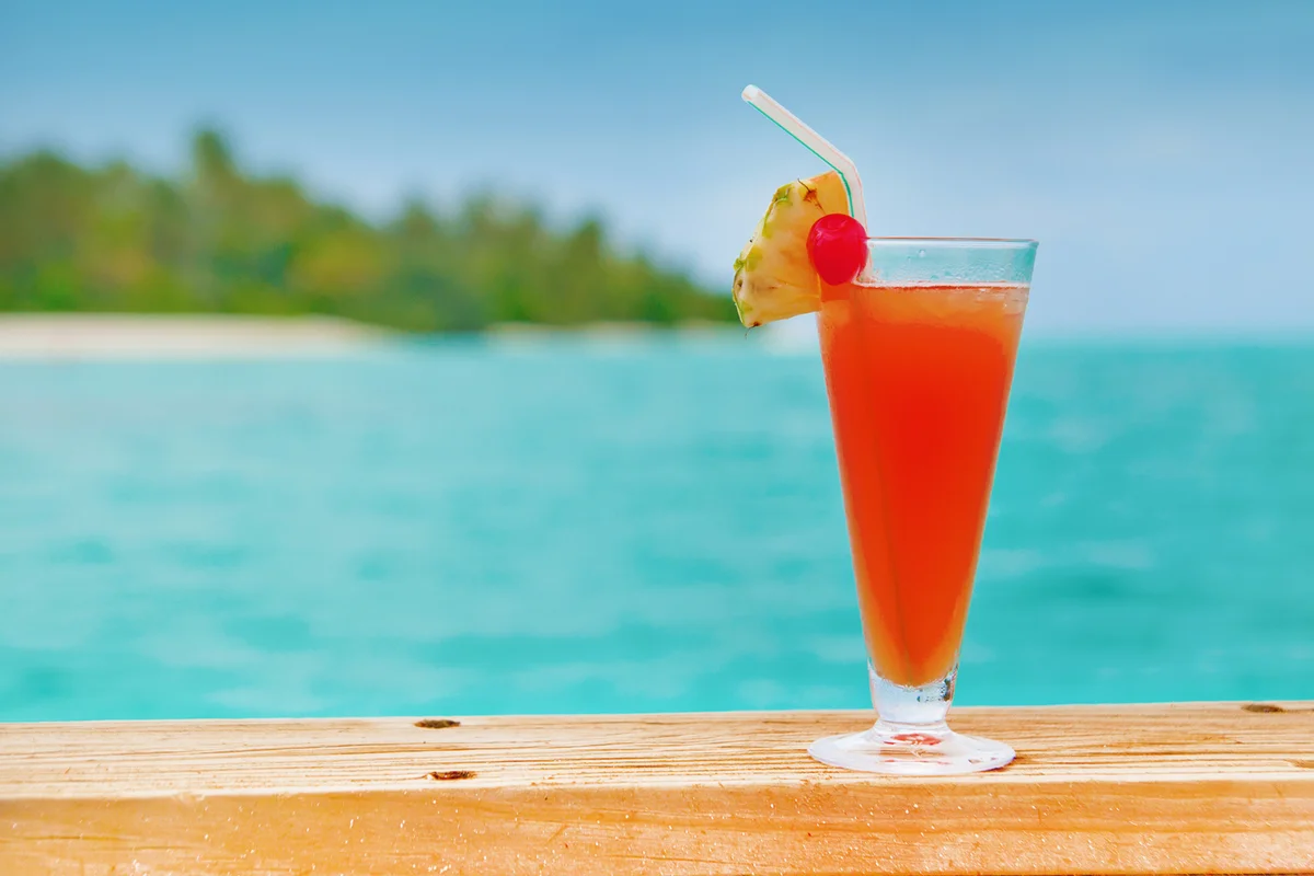 Colorful Drink At A Beach Bar