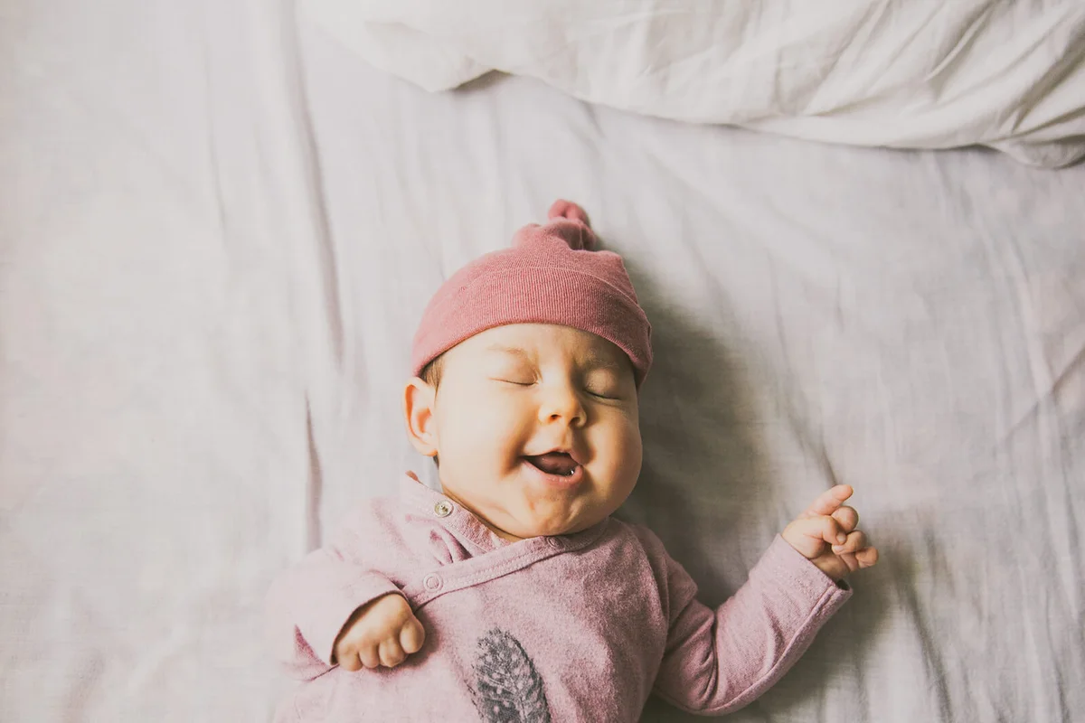 Baby laughing
