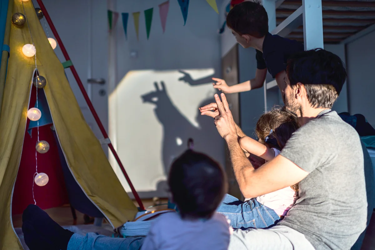 Storytelling in children's room